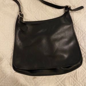 coach black saddle crossbody bag